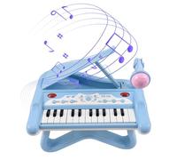HUIOP 25 Key Electronic Keyboard Piano Mini Musical Instrument with 360 Degrees Rotatable Microphone Portable Music Piano Keyboard 15 Function Keys for Beginners Keyboards Piano