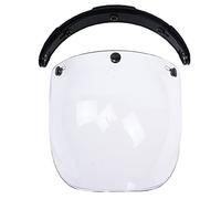 HUIOP 3-Snap Bubble Wind Shield Visor For Biltwell Gringo&Bonanza Motorcycle Helmet, 3-Snap Bubble Visor