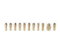 HUIOP 4-jaw Copper Drill Chuck Collet Set, Knurled Cap. Clamp 0.5-3.2mm Drill Bits for Mini Electric Grinder, Compatible with Most Tools Like Mini Power, Electric Grinder,