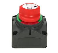 HUIOP 4-Position 12V/24V Dual Battery Selector Switch, 300A Battery Main Switch, Black, Manual, Push Button Actuator, Rotary Switch Type, Panel Mount, Copper & Brass Terminals