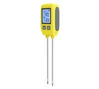 HUIOP 4in1 Soil Tester Comprehensive Nitrogen Potassium Temperature Measurement Test Meter with High Accuracy Intuitive Digital Display Stainless Steel Probe for