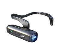HUIOP 4K 30FPS Head Mounted Camera WiFi Video Camera Portable Camcorder Webcam Lens 120° Wide Angle Anti-shake Built-in Battery APP Control for Video Recording Vlog