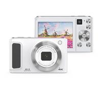HUIOP 4K Digital Camera Digital Video Camera 48MP Dual Lens 2.8 Inch IPS Sn Auto Focus 16X Digital Zoom Built-in Flash with 2pcs Batteries 32GB TF Card Birthday Festival Gift for