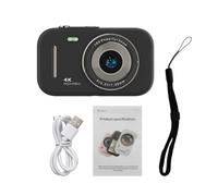 HUIOP 4K Digital Camera Portable Digital Video Camera 48MP 2.8 Inch IPS Sn 16X Zoom Built-in Battery Birthday for Teens Students Friends (Black)