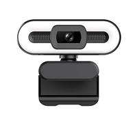 HUIOP 4K USB Webcam Plug and Play with Built-in Microphone Lighting for Online Teaching Video Conferencing via Live Video Call