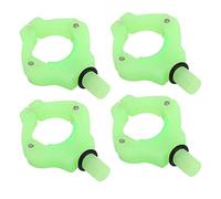 HUIOP 4PCS Magnetic Bracket Head Fishing Rod Rest Holder, Easy Strike-in and Tight Hold Fishing Tool, ABS + Magnet, Lightweight and Sturdy, Luminous Green, Black, Great Fishing Tool, (Green)