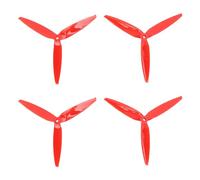 HUIOP 4PCS Propellers Polycarbonate 7040 FPV Propeller with 3 Blades for 7 Inch 8 Inch FPV RC Drone, Made From Sturdy Polycarbonate Material, Lightweight and Wear Proof, Provides (Red)