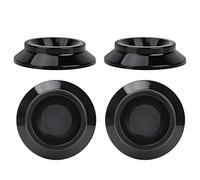 HUIOP 4pcs Round ABS Piano Foot Pads Set Caster Cups Accessories for Upright Piano, Disperse the Stressed Area of the Wheels and Protect Floor From Scratches, Reduce Sh