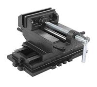 HUIOP 5inch Cross Sliding Vise, Turn Your Drilling Machine Into a Milling Machine, Durable Steel Claws, Black Cast Iron, 1 X Cross Sliding Vise 2 X Wrench, Suitable for Various Table Drills