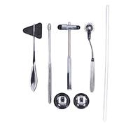HUIOP 5PCS Neurological Hammer Set, Stainless Steel Multifunctional Portable Hammer Set for Nervous System Exam with Ergonomic Handle Design, Sturdy and Compact