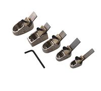 HUIOP 5pcs Woodworking Plane Cutter Set Violin Thumb Planers Curved Sole Metal Brass Luthier Tool for DIY Violin Viola Cello Wooden Instrument,Scraper Plane,Thumb Plane
