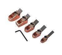 HUIOP 5pcs Woodworking Plane Cutter Set Violin Thumb Planers Curved Sole Metal Brass Luthier Tool for DIY Violin Viola Cello Wooden Instrument,Scraper Plane,Thumb Plane