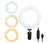 HUIOP 6'' Ring Light for Laptop,Computer Clip Video Fill Light Conference Ring Beauty Live Light for Zoom Meetings,Makeup,Selfie,Tiktok,(Dimmable & USB Powered),Ring Light