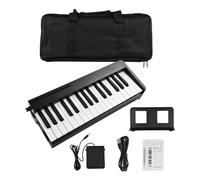 HUIOP 61 Keys Folding Electronic Piano Multifunctional Electronic Organ 61 Keys Sensitive Piano Keyboard with LCD Display Built-in Rechargeable Battery BT Connectivity Instrument