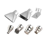 HUIOP 7pcs Heat Gun Nozzles Kit, 35-40mm Stainless Steel Nozzle Set for Hot Air Soldering Station Repair Tool Accessory, Made of Sturdy Material, with Many Different Shapes, Suitable