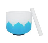 HUIOP 8 Inch Crystal Singing Bowl with Mallet and Rubber O-Ring for Musical Creation, Musical Healing, Meditation, Yoga, Home Office Decoration,Singing Bowl