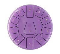 HUIOP 8 Inch Steel Tongue Drum 11 Notes Handpan Drum with Drum Mallet Finger Picks Percussion for Yoga Meditation,Handpan Drum