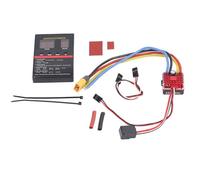 HUIOP 80A Speed Controller, 1/10 RC Car, Real-time Motor Direction Switch, Programmable ESC with Over Voltage Protection for All Weather Racing, 4 Modes & 15 Parameter