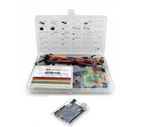 HUIOP 830 Breadboard Set Electronics Component Fun Kit with R3 Chip Power ply Module Jumper Wire 830 tie-Points Breadboard Precision Potentiometer Resistor Compatible with UNO R3