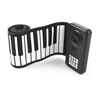 HUIOP 88-Key Portable Piano Handroll Electronic Piano Environmental Silicone Foldable Piano Home Practice Professional Electronic Piano Without Speaker for Travel Beginners