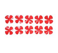 HUIOP ABS Plastic 60mm 4 Blades Propeller Kit, Replacement Propellers with 2mm Hole for Remote Control Car Model Builders (Red)