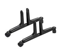 HUIOP Adjustable Movable Aluminum Alloy Screen Holder with Wheels, Strong Bearing Capacity, Easy to Assemble, Room Divider Screen Holder for Various Scenarios, Heaters, etc. (Black)