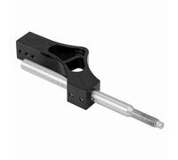 HUIOP Adjustable Shift Lever Height Extension, Car Lever Knob with Adjustable Height Extension, Aluminum Alloy and Stainless Steel Heightening Device for Stick Shift Vehicle (Black)