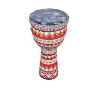 HUIOP African Hand Drum 8 Inch Portable Dembe Drum Percussion Instrument with Colorful Art Patterns for Kids Lightweight Early Childhood Enlightenment Tambourine Musical Instruments Gift for Kids &
