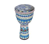 HUIOP African Hand Drum 8 Inch Portable Djembe Drum Percussion Instrument with Colorful Art Patterns for Light Tambourine Early Childhood Lighting Instruments,tamb