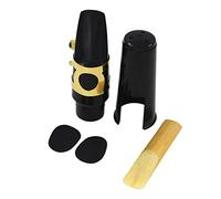 HUIOP Alto Sax Saxophone Mouthpiece Plastic with Cap Metal Buckle Reed Mouthpiece Patches Pads Cushions,Alto Sax Mouthpiece,Mouthpiece