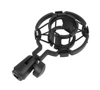 HUIOP Anti Vibration Mic Mount Holder Elastic for Professional Recording Studio ABS Material 42-46mm Black