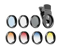 HUIOP APL-37UV-7G Professional 7 in 1 Graduated Lens Filter Kit for Phone 37mm Grad Red Blue Yellow O Filters + CPL ND Star Filters Compatible with Huawei Most Smartphones and