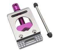 HUIOP Bike Saw Guide, Aluminium Alloy Bike Fork Steerer Seat Post Handlebar Adjustable Cut Saw Guide for Mountain Road Bikes, Efficiently Cuts Tubes with Accuracy and Precision (Purple)