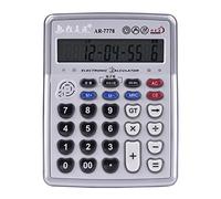 HUIOP Calculators Large Display,Musical Desktop Calculator 12-Digits LCD Display Electronic Calculator Counter Big Buttons with Music Piano Play Time Date Show Alarm Clock Function for Office