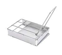 HUIOP camping toaster, Foldable Stainless Steel Toaster Plate Portable Outdoor Camping Bread Toaster Grill