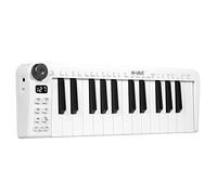 HUIOP controller, SMK-25mini MIDI Keyboard Rechargeable 25-Key MIDI Control Keyboard Mini Portable USB Keyboard MIDI Controller with 25 Velocity Sensitive Keys 1 Knob,Rechargeable Keyboard,controller
