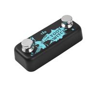 HUIOP Dual Footswitch Pedal Effects Controller Reliable Design for Musicians Metal Black 9.5 * 4 * 3.5 Cm/3.7 * 1.6 * 1.4 Inch Live Performances and Studio Recordings