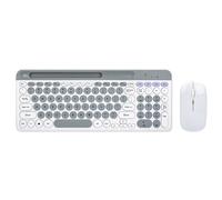 HUIOP Dual Mode Wireless Keyboard and Mouse Combo 2.4G BT5.0 3-Channel BT Membrane Keyboard Can Connect Four Devices Rechargeable Keyboard Two-Mode Connectivity Ergonomic Design P