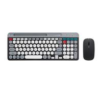 HUIOP Dual Mode Wireless Keyboard and Mouse Combo 2.4G BT5.0 3-Channel BT Membrane Keyboard Can Connect Four Devices Rechargeable Keyboard Two-Mode Connectivity Ergonomic Design P