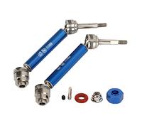 HUIOP Efficient Drive Power, Front and Rear Driveshaft Transmission, Steel Rear Drive Transmission Shaft, Direct Replacement, SLASH 1/10, Made of Steel, Aluminum Alloy, H (Blue)