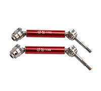 HUIOP Efficient Drive Power, Front and Rear Driveshaft Transmission, Steel Rear Drive Transmission Shaft, Direct Replacement, SLASH 1/10, Made of Steel, Aluminum Alloy, H (Red)