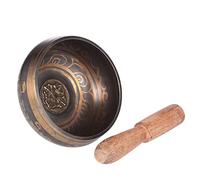 HUIOP Exquisite 2.8 Inch Handmade Tibetan Bell Metal Singing Bowl with Striker for Buddhism Meditation Buddhist & Healing Relaxation,Singing Bowl from Nepal