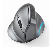 HUIOP F-26C Dual Mode Rechargeable Screen Wireless Mouse with BT Silent 2.4GHz Grey, Gaming Mouse
