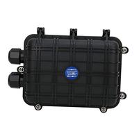 HUIOP Fiber Optical Splice Box, 96 Capacity, IP68 Protection Grade, Suitable for Overhead, Pipeline, Direct Burial, 1~4 Layer Connection Discs, PC Alloy Material, 28x20x9cm, 728g (24 cores)