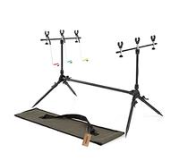 HUIOP Fishing Rod Holder, Adjustable Retractable Carp Fishing Rod Pod Stand Holder, Aluminium, Surface Mount, Pole Stand