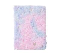 HUIOP Fluffy Notebook For Girls,A5 Notebook Cute Plush Fluffy Covered Diary Notepad Gradient Colored Softcover for Girls Embroidery Private Writing Drawing Note Taking Journal A5 Lined 80 Pages Gift