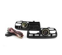 HUIOP Front Bumper Grill For Mk4 Golf,1 Pair Car Auto White Fog Light Front Bumper Grilles Replacement For Golf MK4 1998-2004 Angel Eyes Lamp LED Running Fog Light