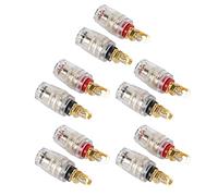 HUIOP Gold Plated Speaker Binding Post Professional Speaker Terminal Binding Post, Good Electrical Conductivity, Compact, and Sturdy for Power Amplifiers, Speakers, and, Various