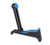 HUIOP Guitar A Frame Tripod Foldable Stand Soft Silicone Pad for Acoustic Guitars, Stable Floor Standing Construction (Black Blue)