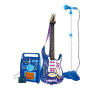 HUIOP Guitar Musical Set Multifunctional Musical Instruments Kits Adjustable Volume Enclosed Knobs Electric Guitar with Microphone Amplifier